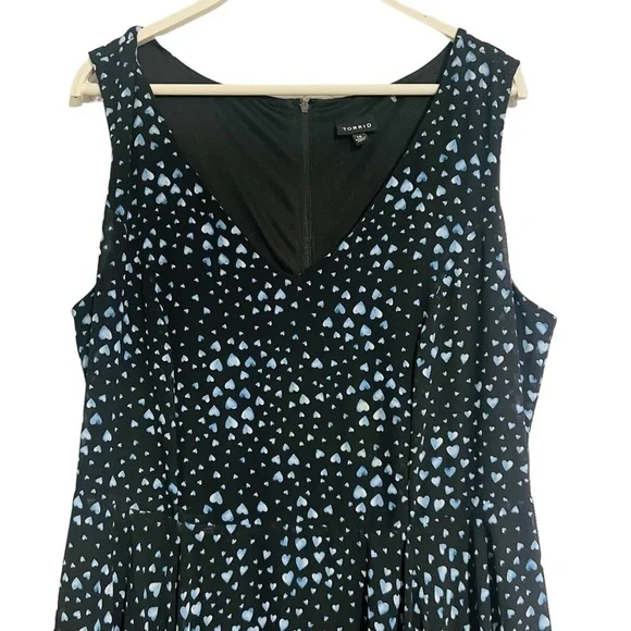 Torrid dress heart print size 14 ditsy romantic casual plus spring summer - Picture 10 of 12